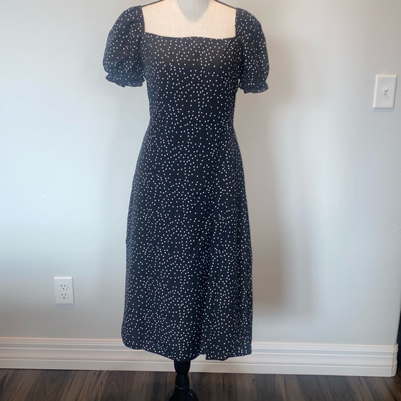 🎈Shein Tall Polka Dot Print Split Thigh Dress, Size Small, EUC - Picture 5 of 7